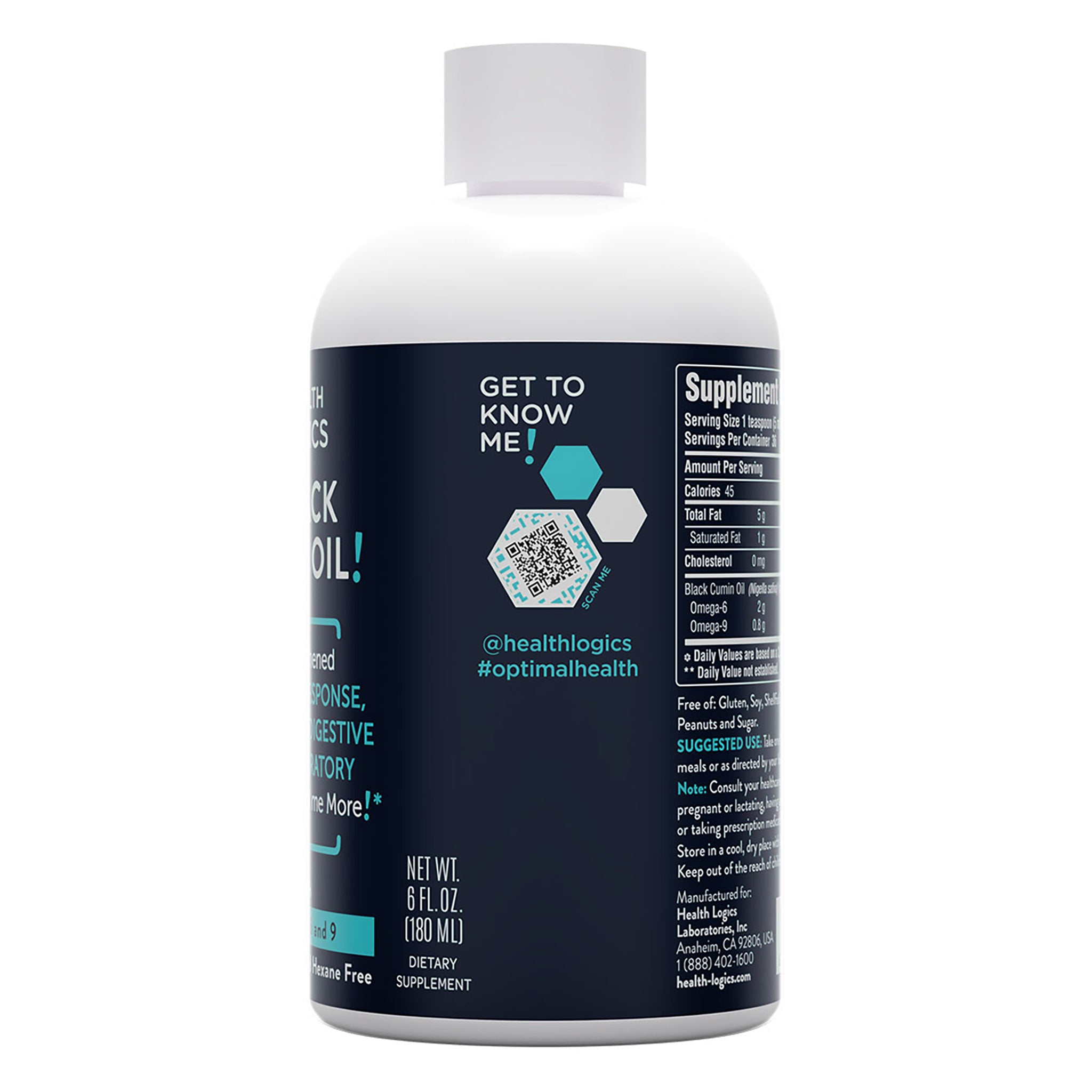 Black Cumin Seed Oil 180 ml Dietary Supplement Health Logics